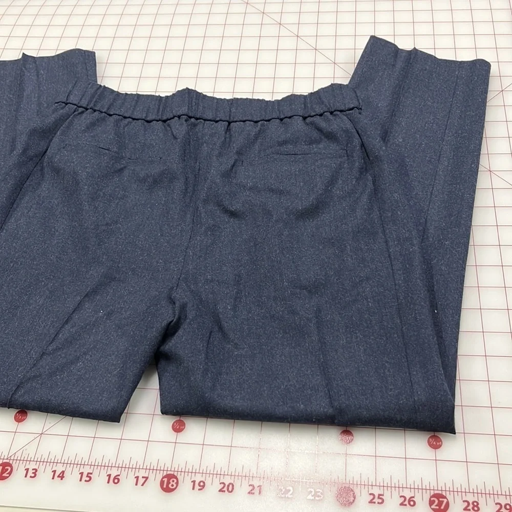 THEORY Korene R Urban Flannel Wool Pull On Navy Pants SZ M